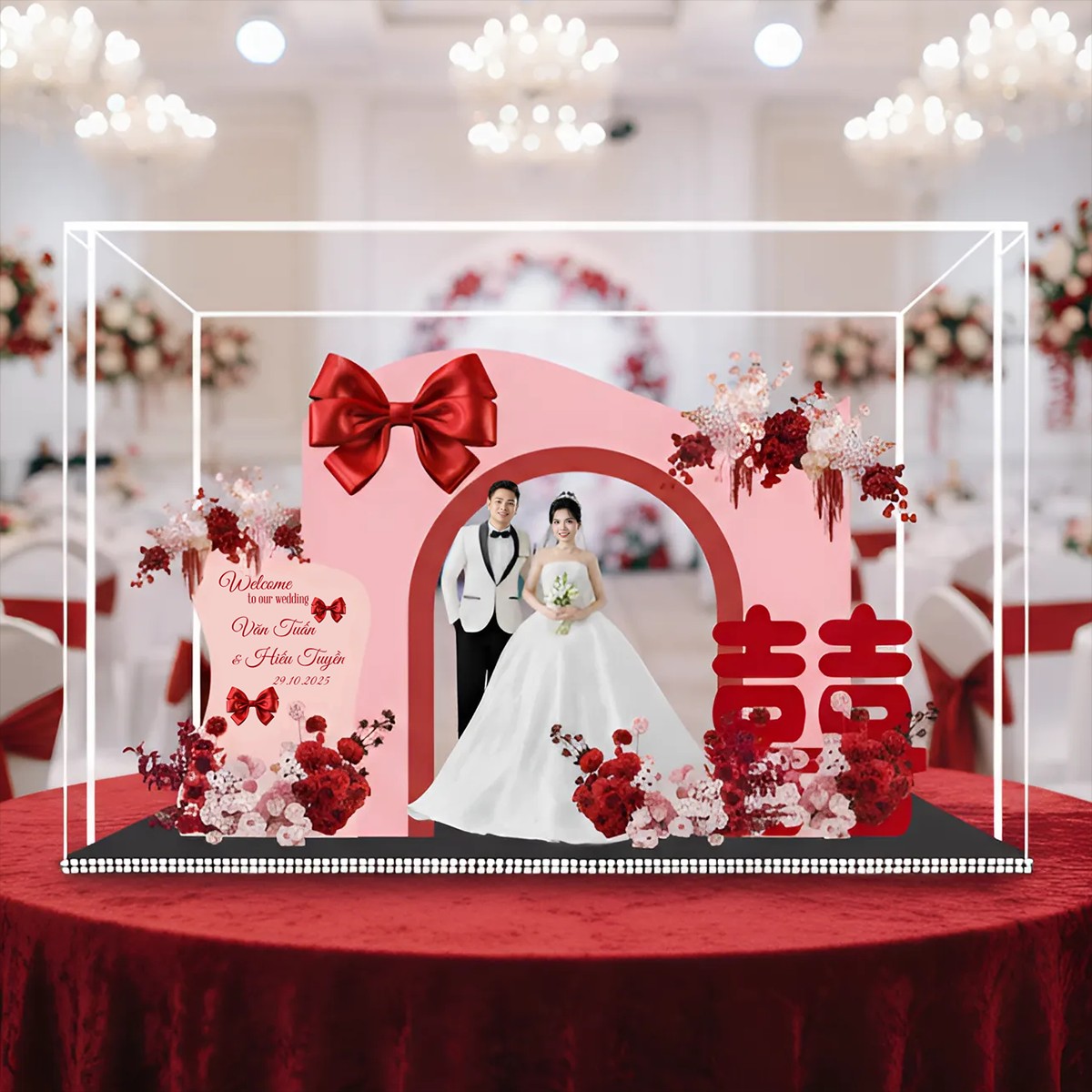 Standee Đám Cưới – Mô Hình Mica 3D Trang Trí, In Ảnh Theo Yêu Cầu, Quà Cưới Decor (Tặng Hộp+ Túi) - Size tính theo chiều ngang_thumbnail_15