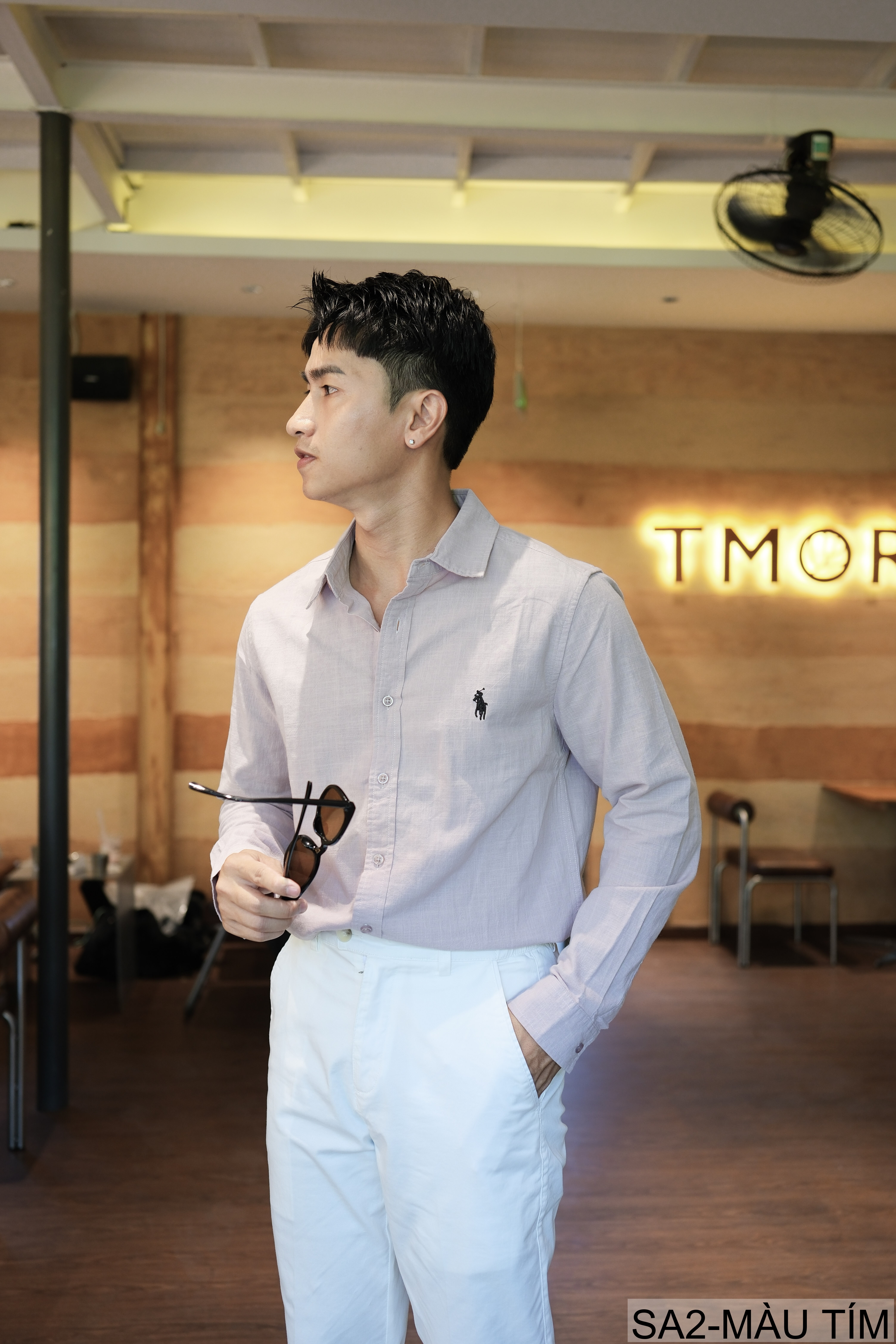 SA2 - Áo sơ mi nam dài tay thêu logo nhỏ, chất cotton mềm mại, dáng rộng thoải mái, phong cách Nhật Bản_thumbnail_23