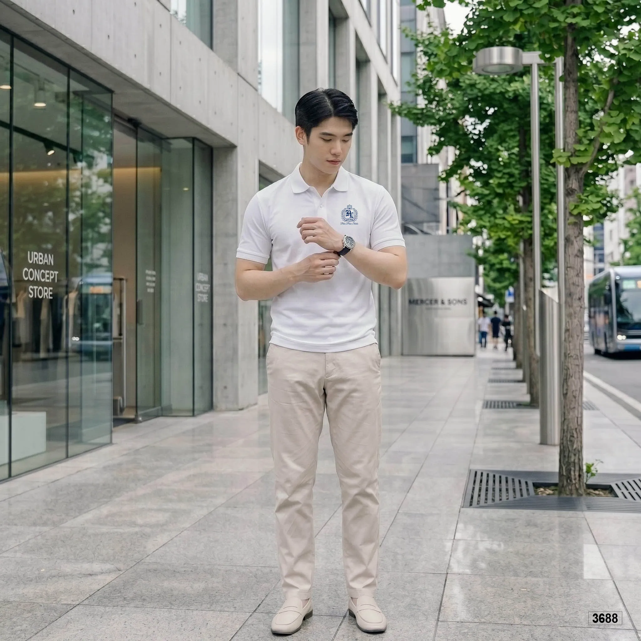 Áo polo cá sấu form vừa basic phong cách cổ điển Polux 3688_thumbnail_5