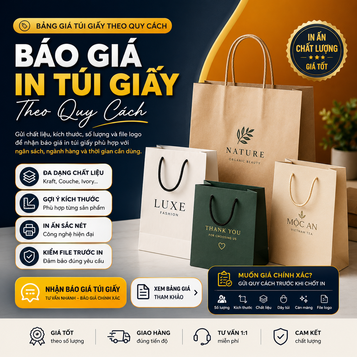 Báo Giá In Túi Giấy Theo Quy Cách | In Ấn SG