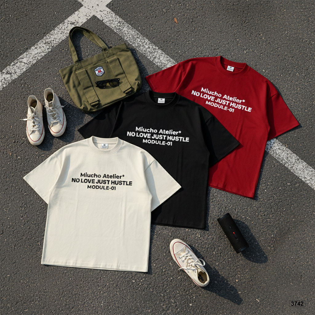 Áo thun boxy nam nữ unisex dày dặn đứng form phong cách tối giản basic Miucho 3742_thumbnail_7