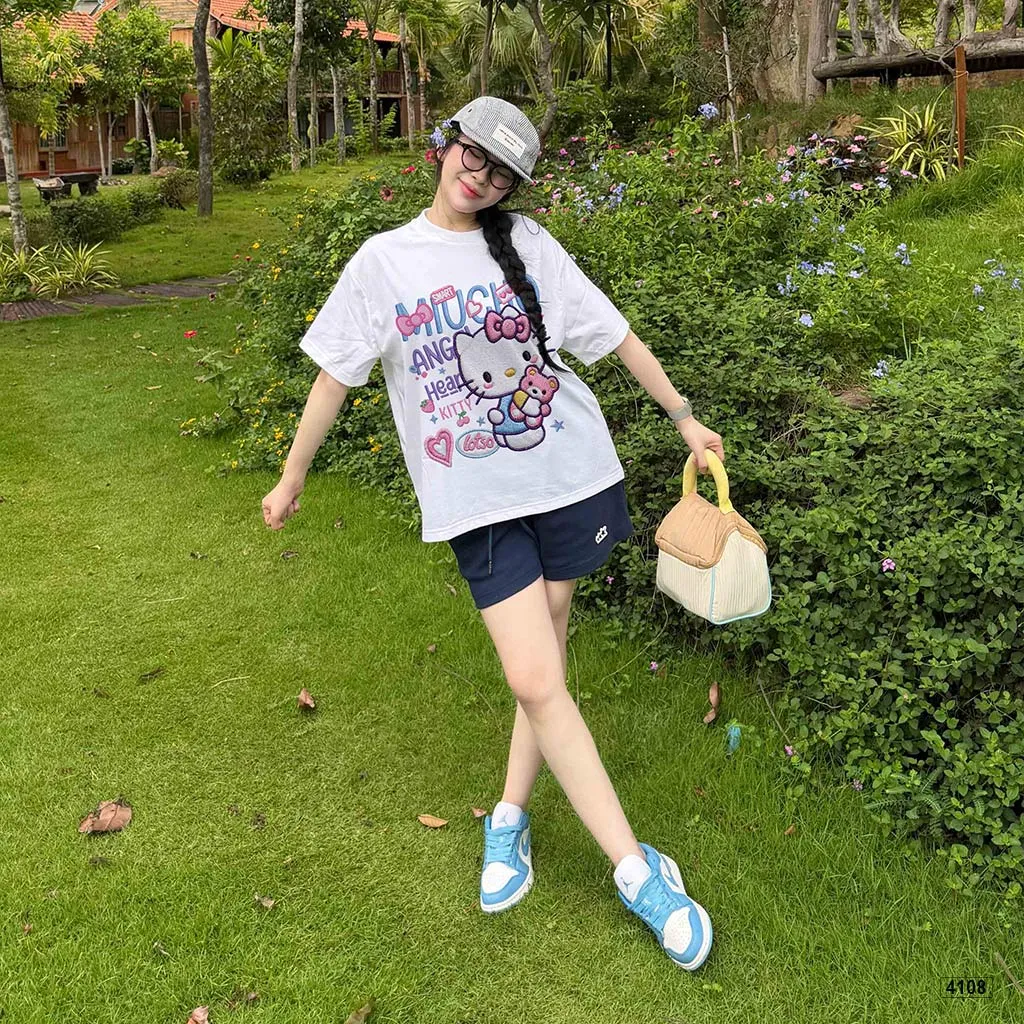 Áo thun nữ form boxy Mèo con đáng yêu Miucho 4108_thumbnail_3