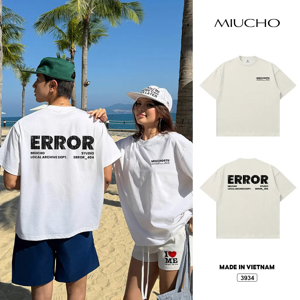 Áo thun boxy unisex chất thoáng mát Miucho 3934