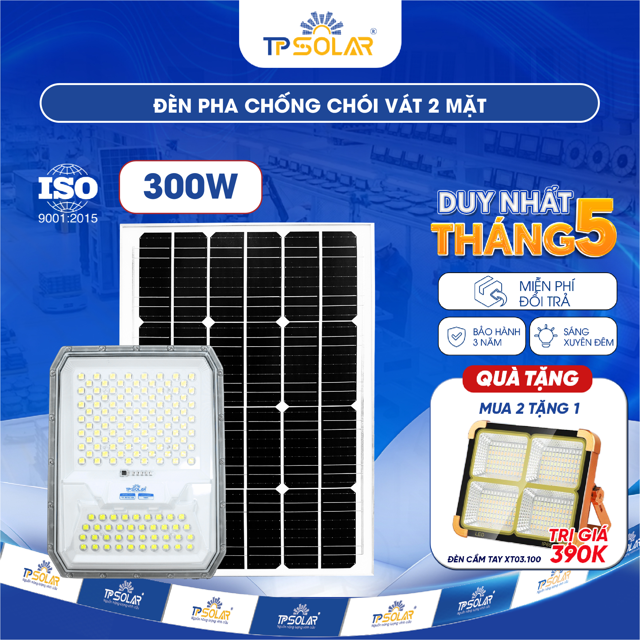 Đèn pha chống chói vát 2 mặt năng lượng mặt trời TP.DP12_thumbnail_9