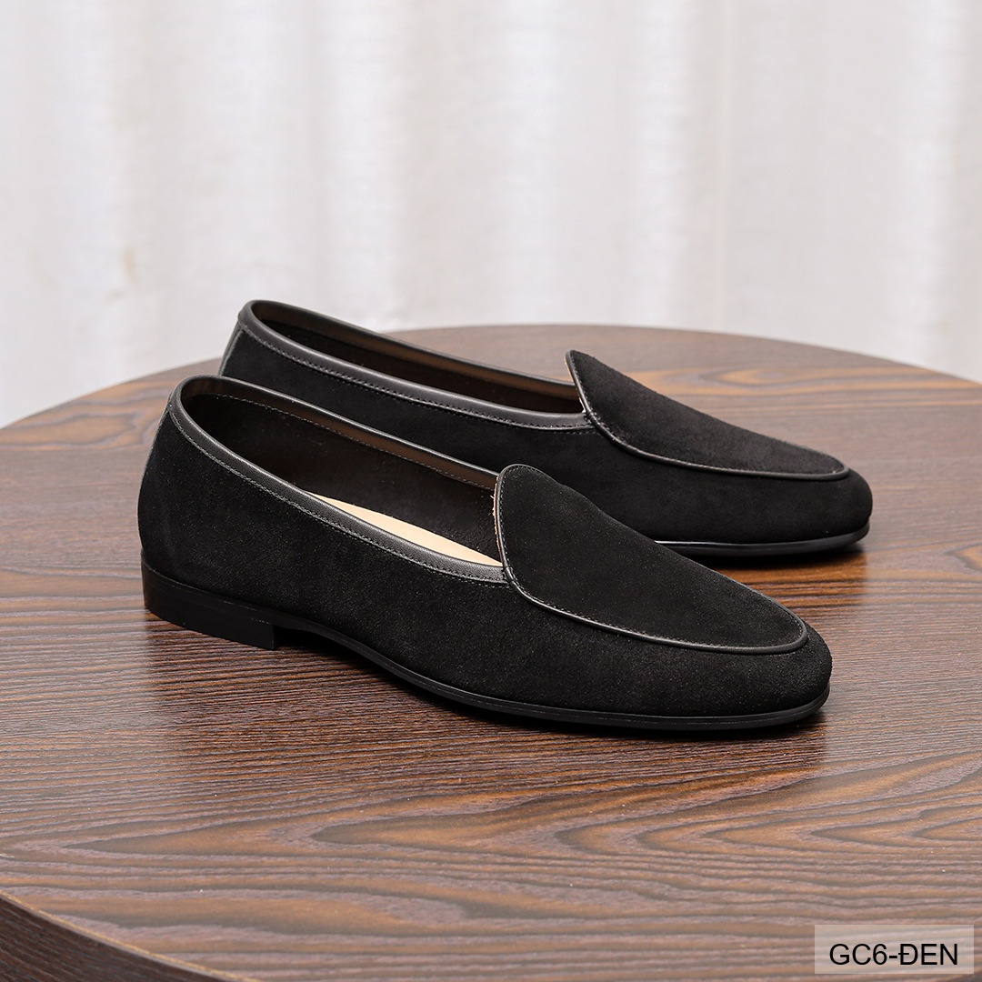GC6 - Giày Loafer Nam Da Bò Thật Mùa Hè 2025 Phong Cách Anh Quốc Đen & Đặt Tiền_thumbnail_13