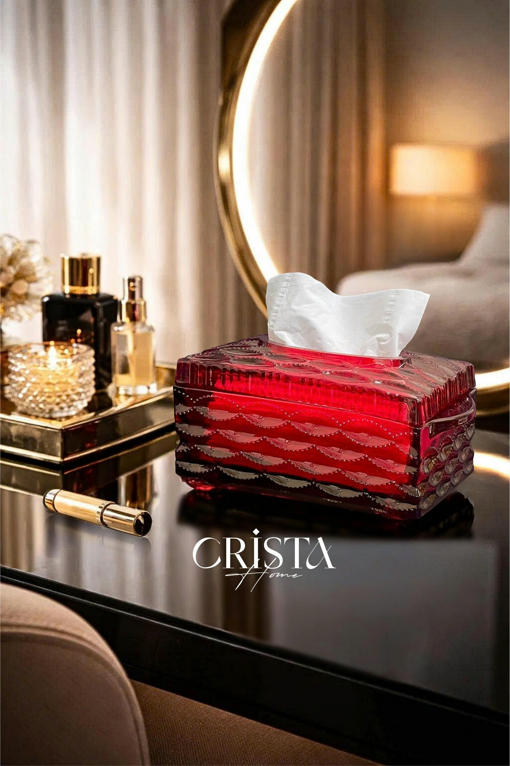 Hộp đựng giấy ăn vân sóng 18.5*12*9.5cm Crista home_thumbnail_4