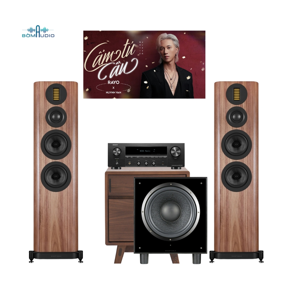 Combo Amply DENON DRA-900H + Loa Cột WHARFEDALE EVO 5.4 + Loa Subwoofer WHARFEDALE SW12 – DK12