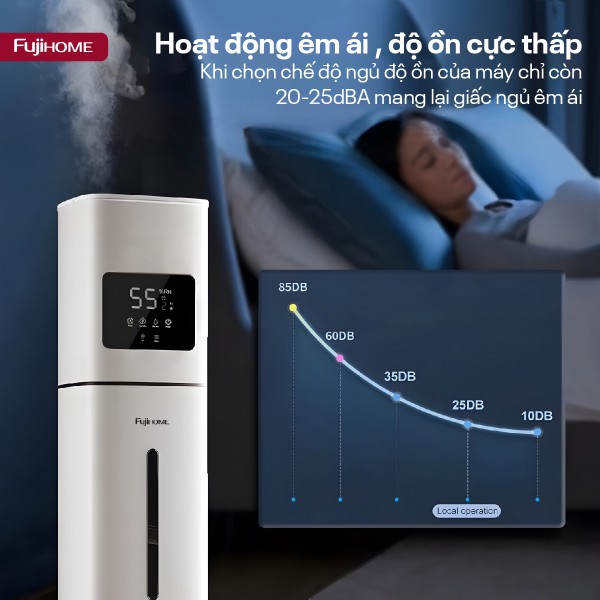 Máy Tạo Ẩm, Xông Tinh Dầu, khử khuẩn UV dung tích lớn Fujihome HM09UV2_thumbnail_9
