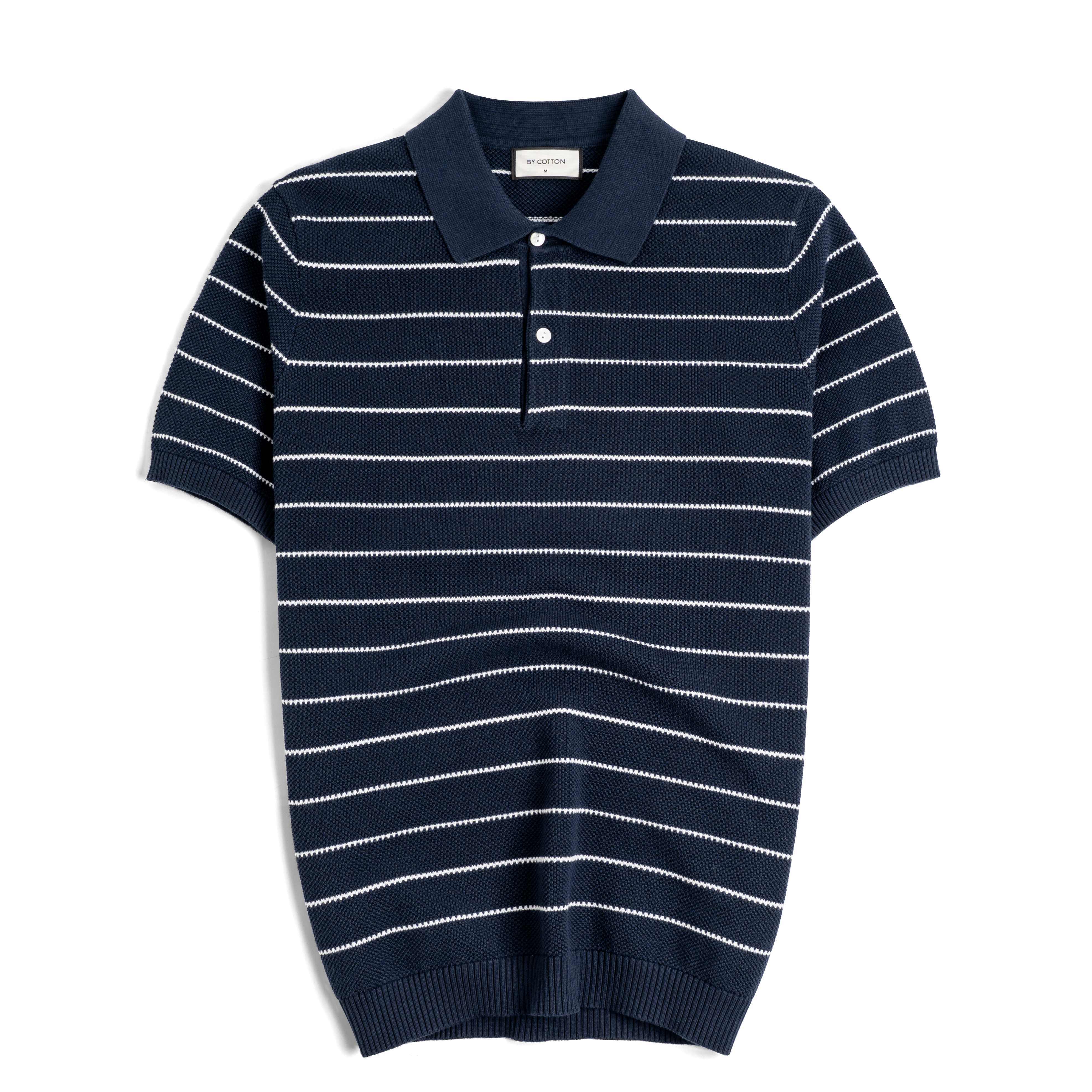 Áo Polo Dệt Kim By Cotton Melange X.Đen Sọc To