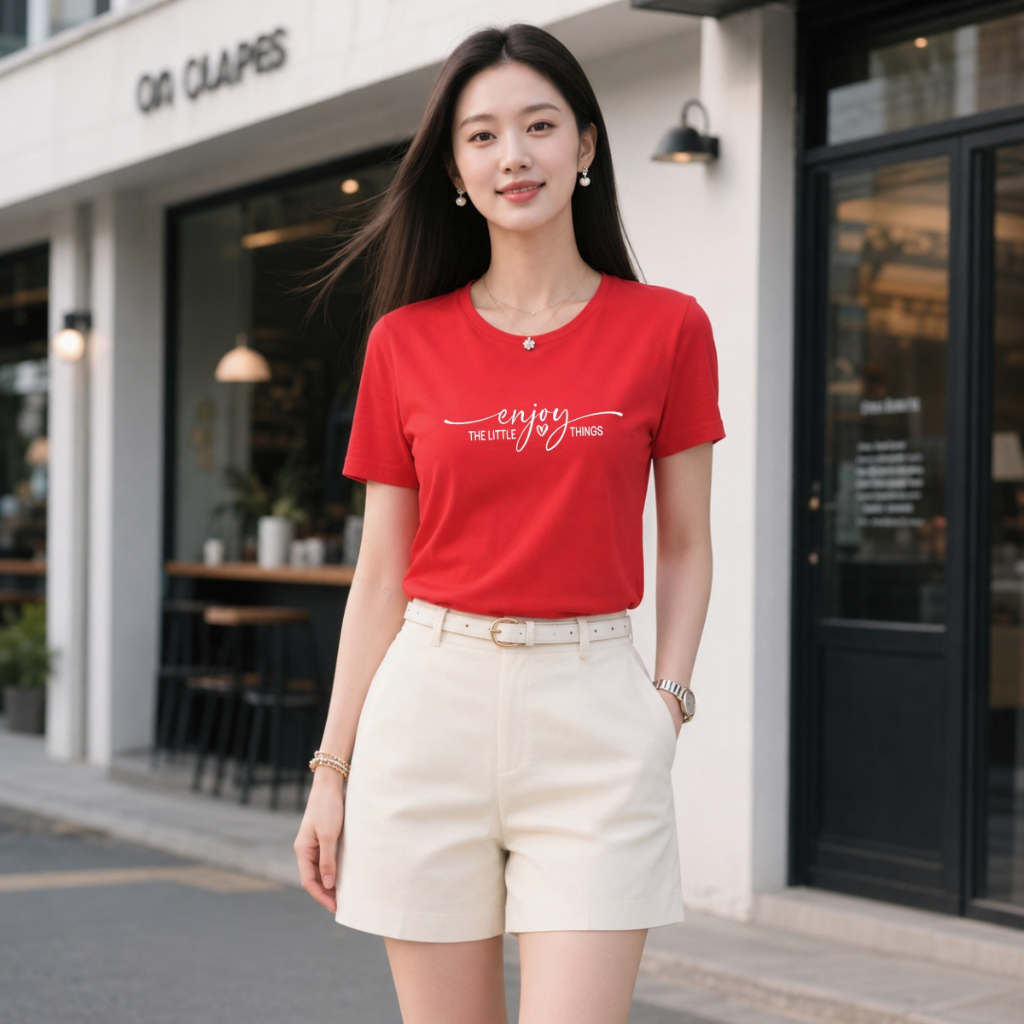 [Form vừa]Áo phông nữ chữ 