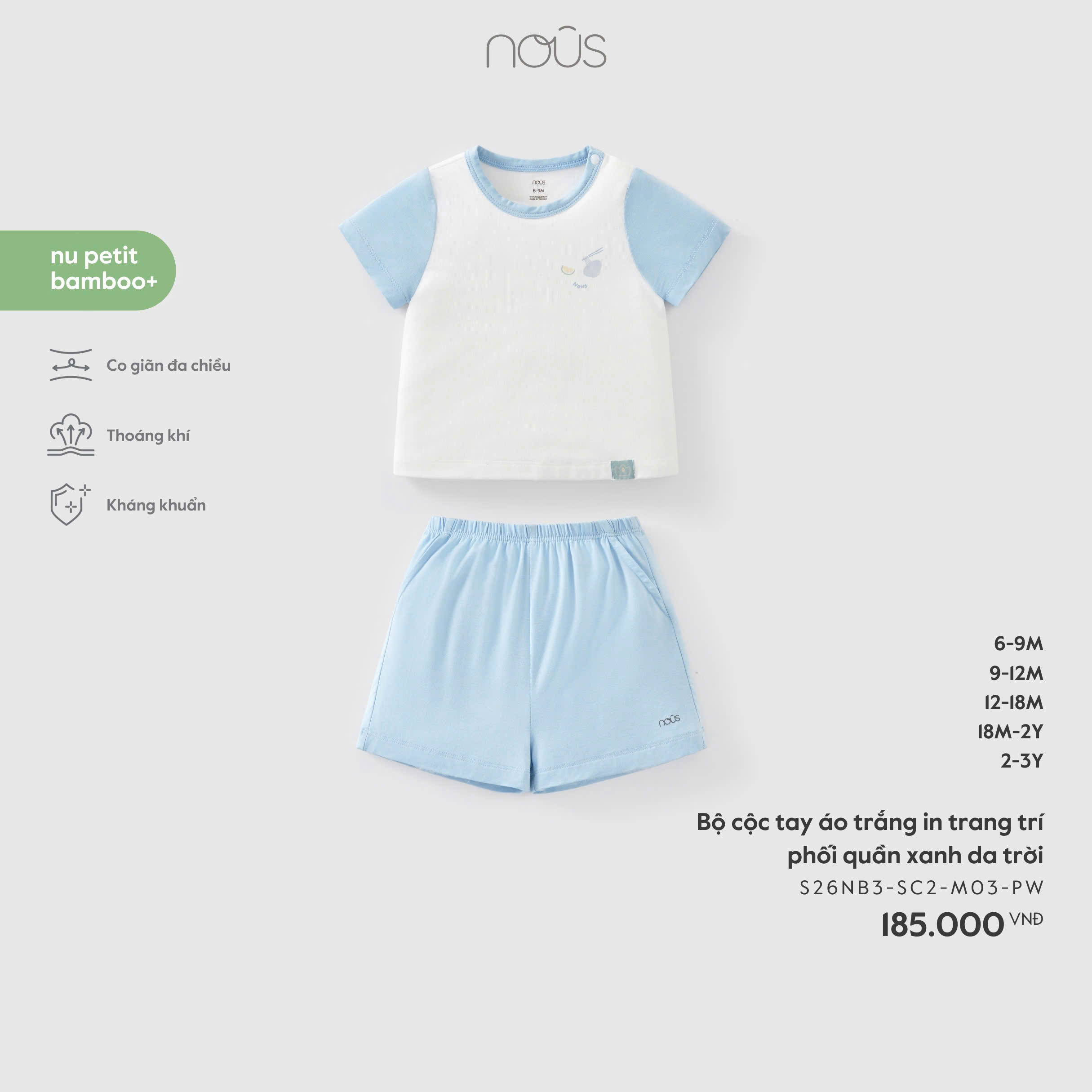 Bộ cộc NOUS (new) SIZE LỚN