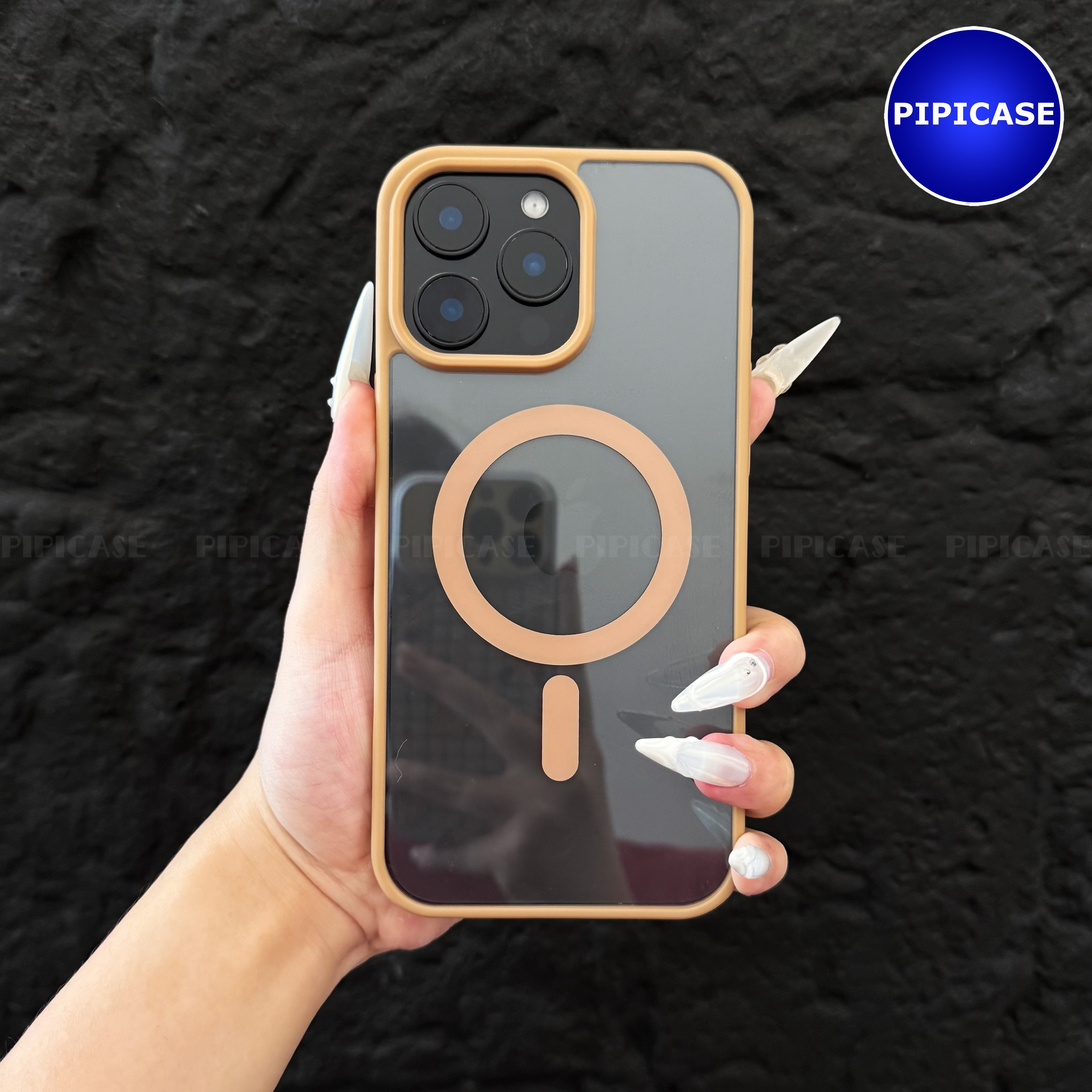 Ốp Lưng iPhone 14 Pro Max - Chic - Nâu Nhạt_thumbnail_7