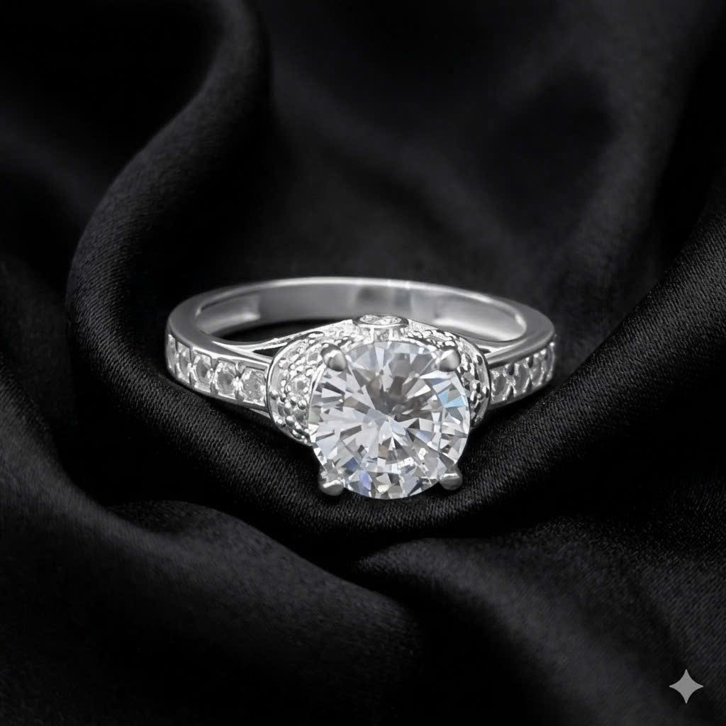Nhẫn bạc xi kim đá chủ đai đá size 6_thumbnail_2