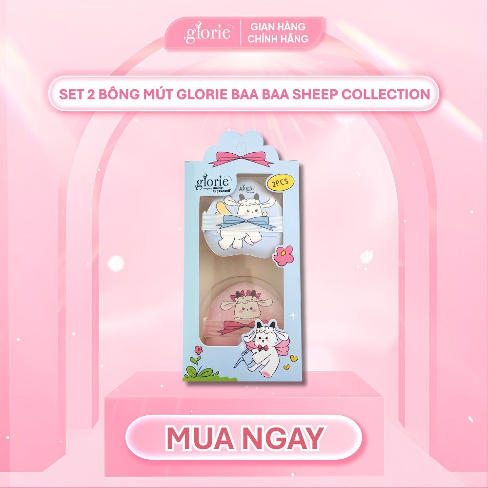 008 Set 2 mút tán nền lớn + hộp