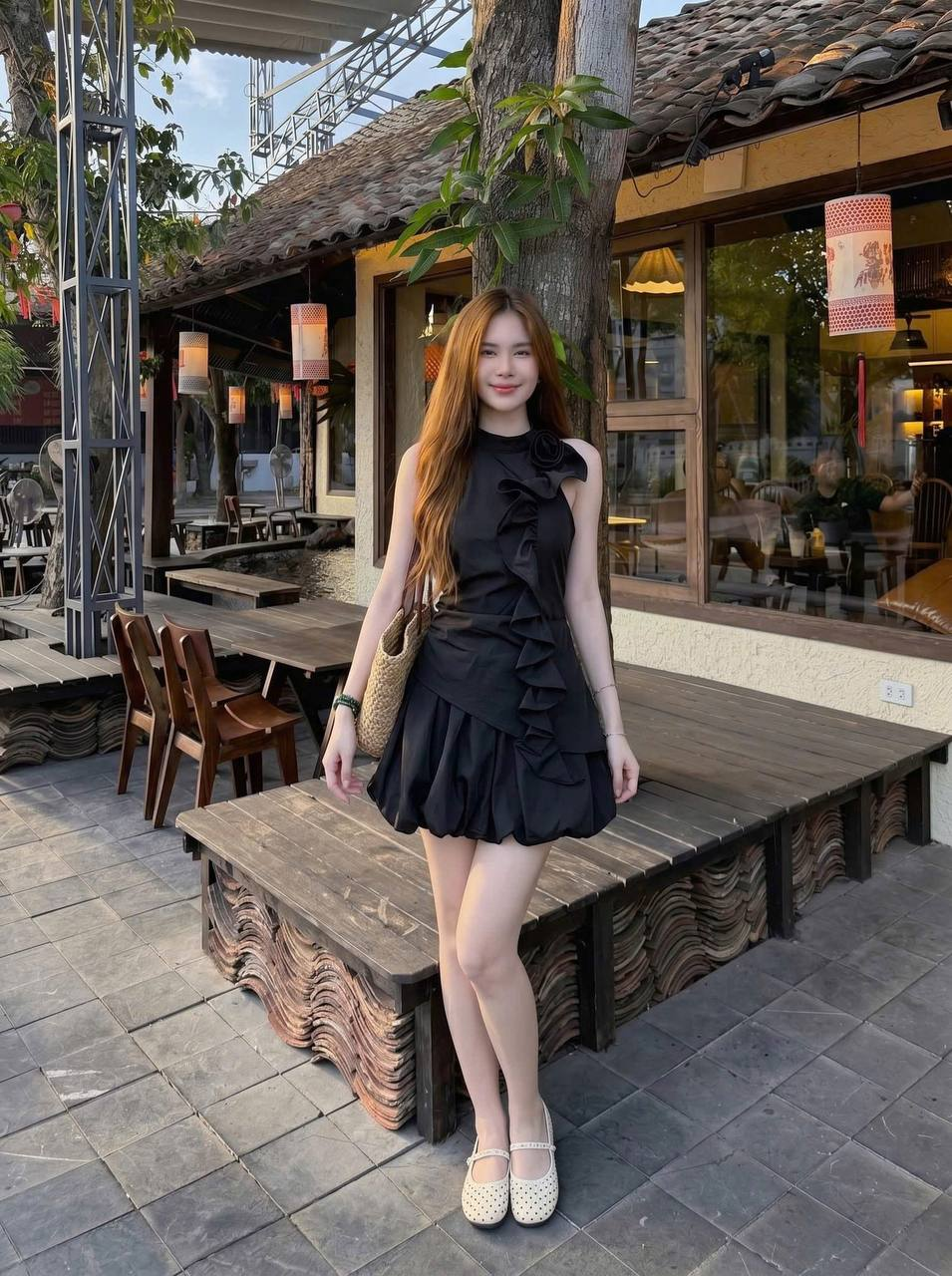Set Bộ Nữ Quần bí+áo cổ yếm đính hoa HN.226 (C)_thumbnail_5