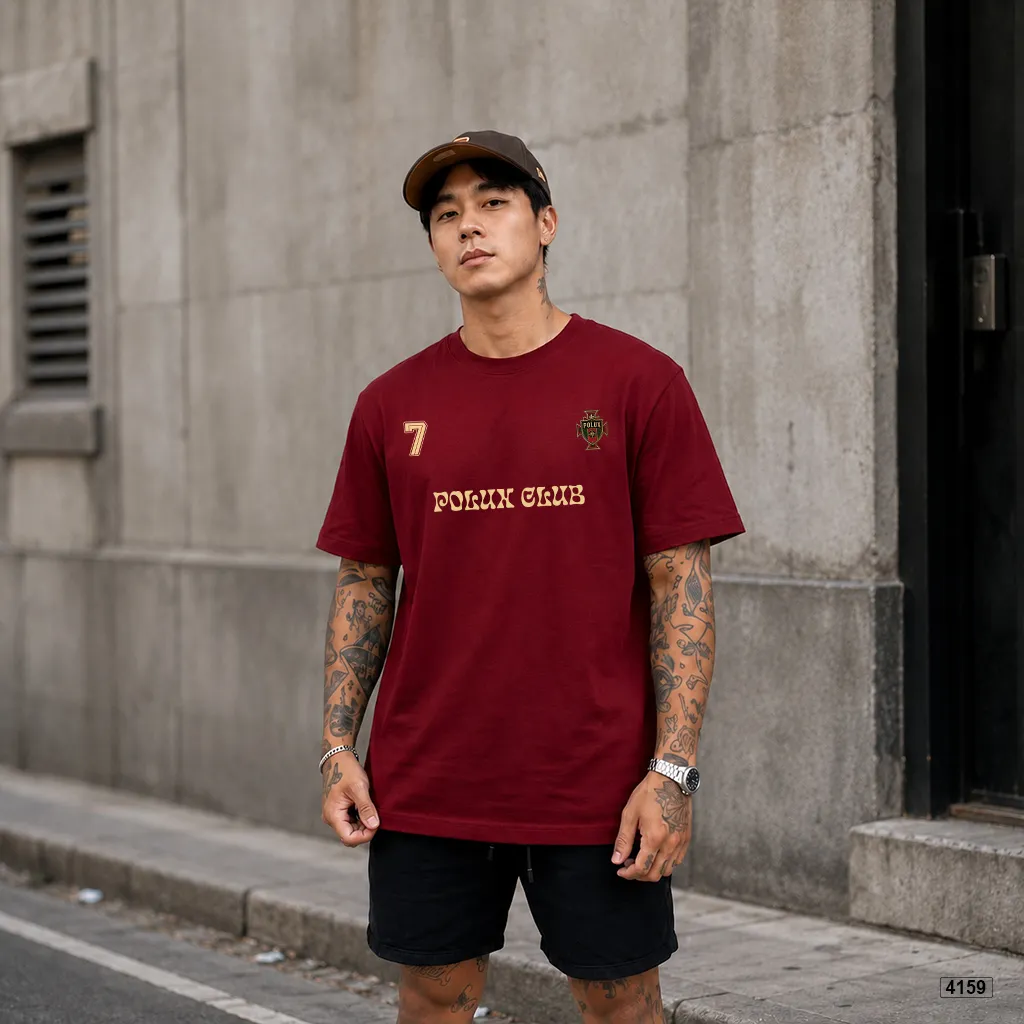 Áo thun nam form rộng No.7 phong cách thể thao đường phố Polux 4159_thumbnail_6