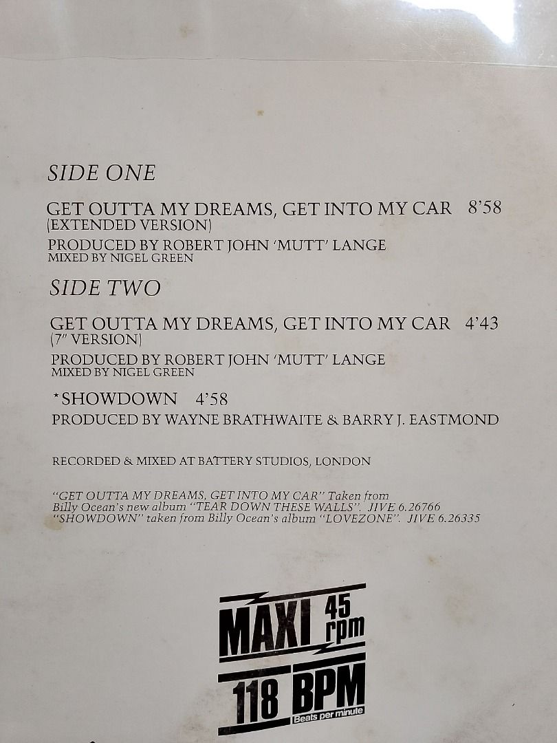 BILLY OCEAN - GET OUTTA MY DREAMS, GET INTO MY CAR _thumbnail_2