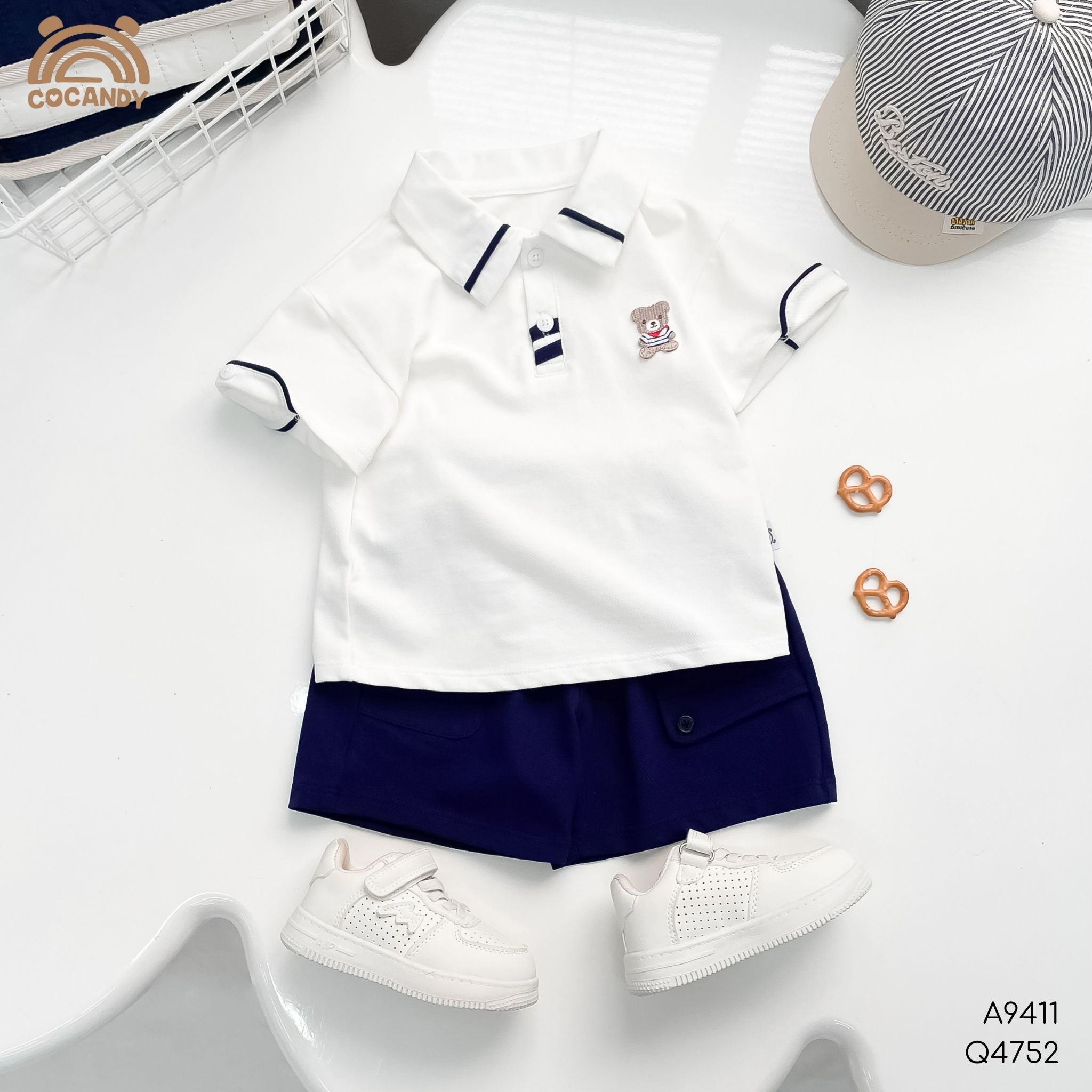 Quần cộc thun XANH NAVY túi can chéo cúc_thumbnail_1