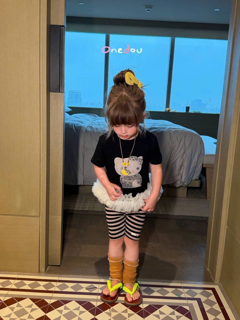 OD24 - Quần legging kẻ hãng One Dou