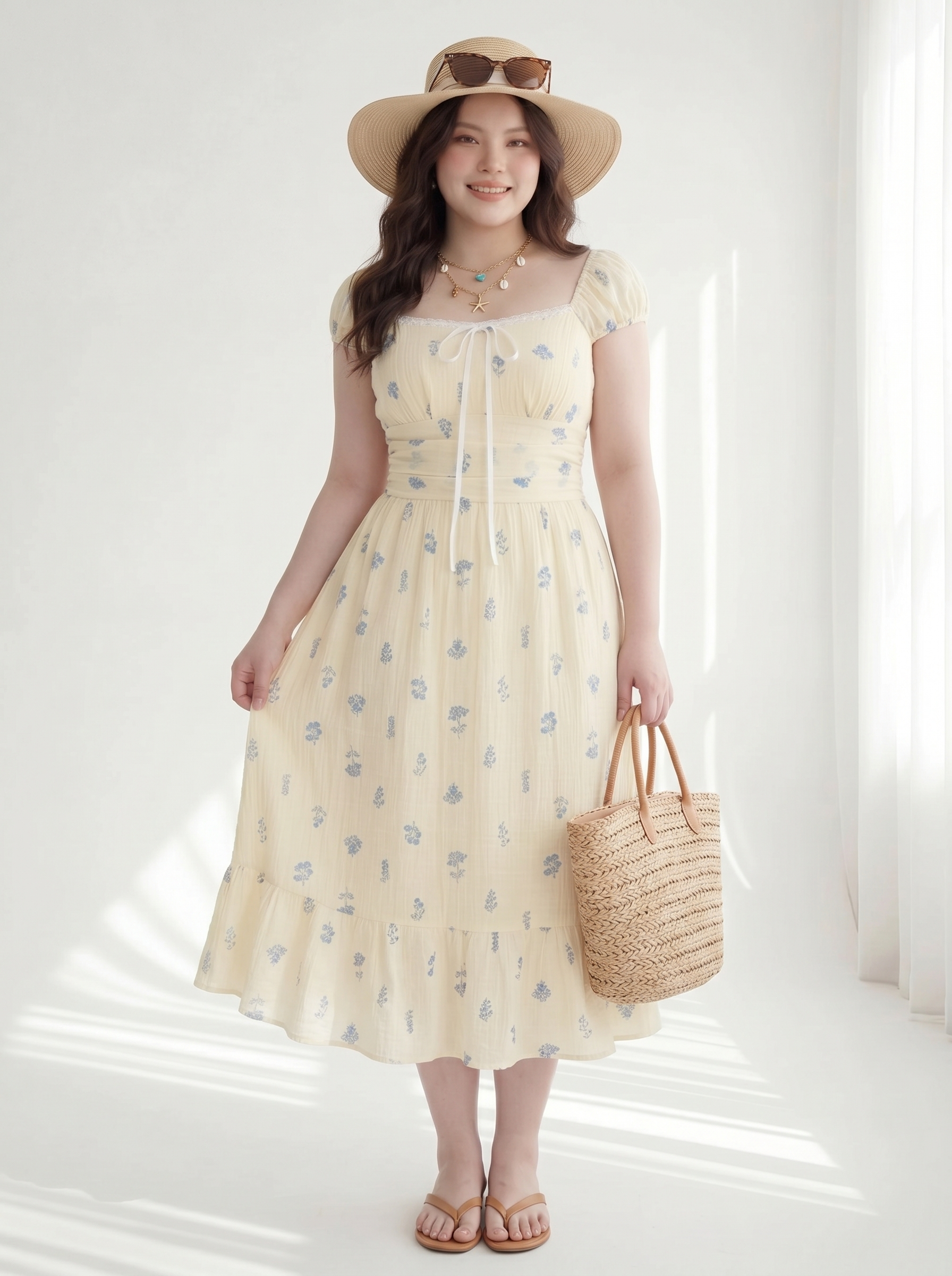 BIGSIZE NỮ - Đầm hoa dáng dài dành cho nàng béo từ 55-90kg V- DA222_thumbnail_0