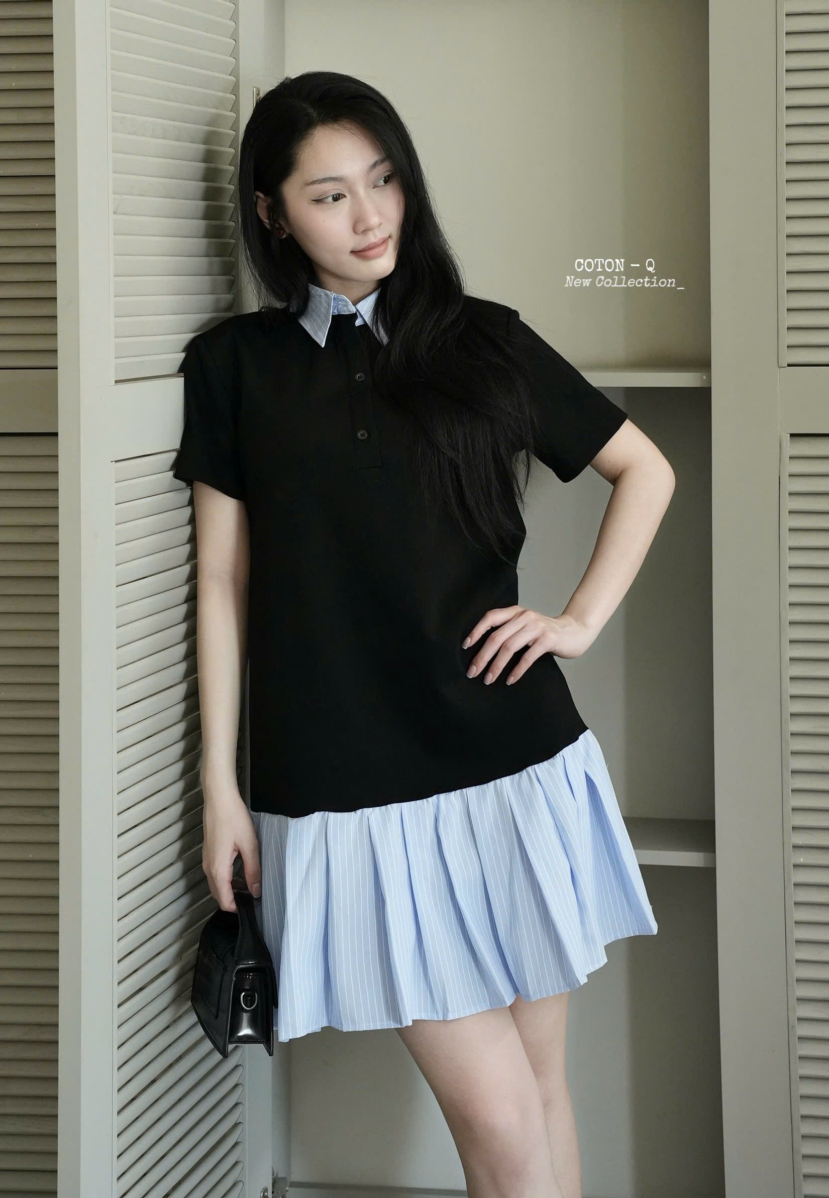 Đầm suông có cổ ( XANH ĐEN )_thumbnail_29