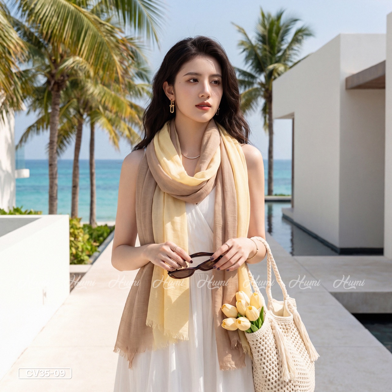 KHĂN COTTON PHA MÀU CHO NỮ (CV35-09)_thumbnail_7