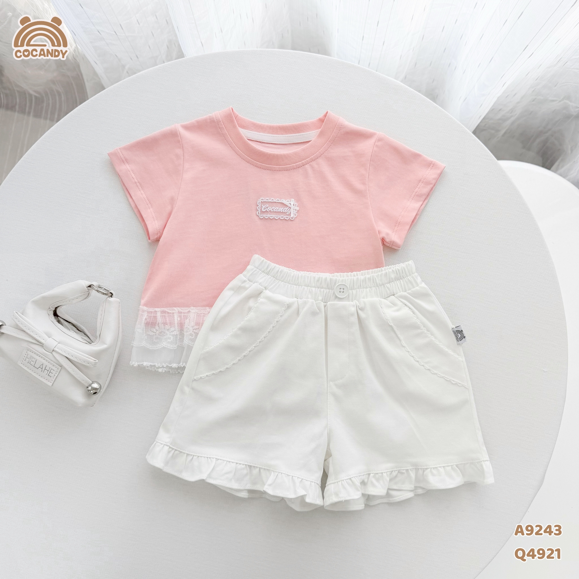 Quần cộc kaki TRẮNG gấu bèo