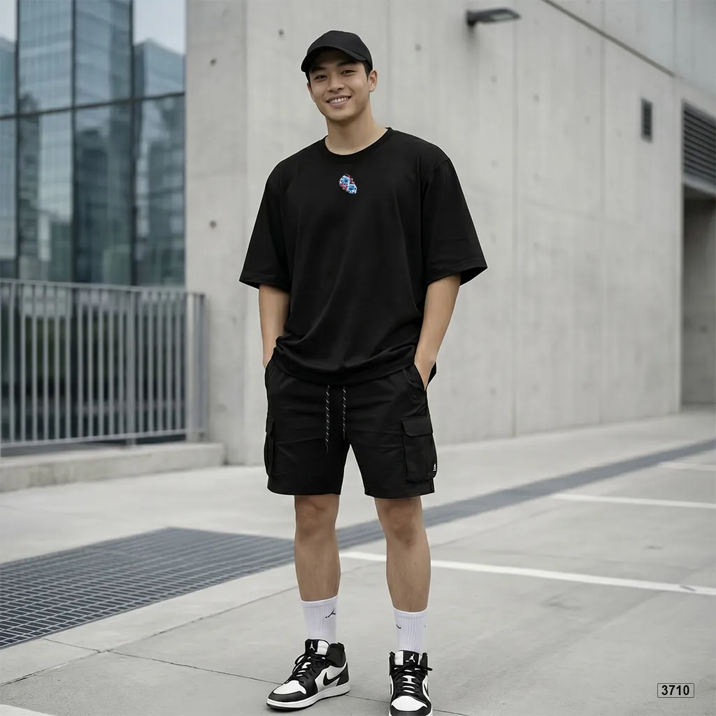 Áo thun nam form rộng phong cách đường phố năng động Polux 3710_thumbnail_4