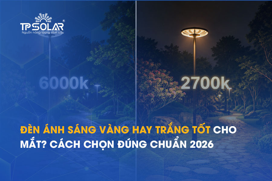 Đèn ánh sáng vàng hay trắng tốt cho mắt? Cách chọn đúng chuẩn 2026