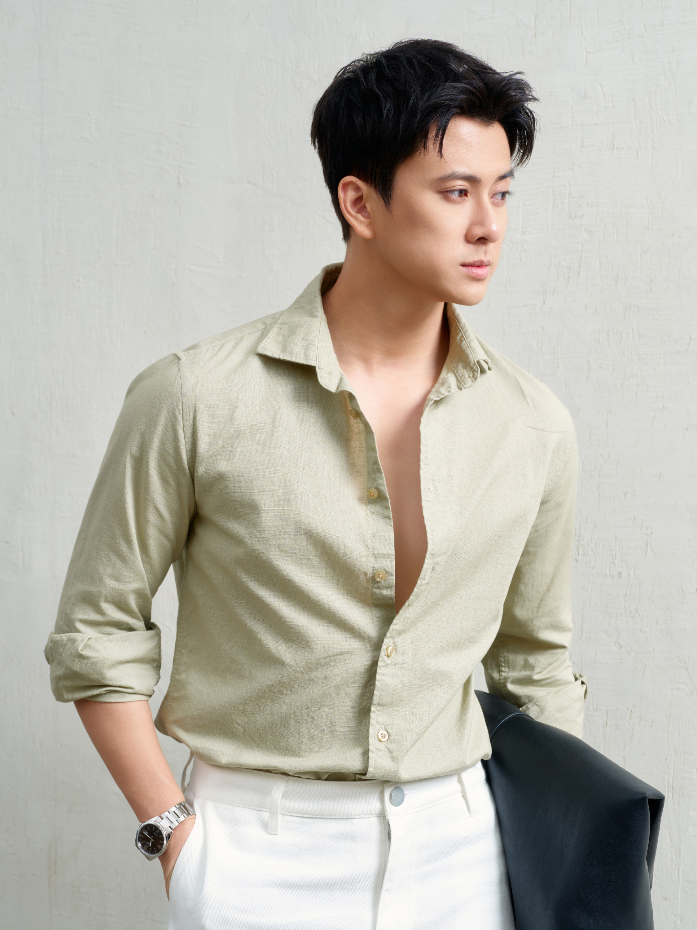 Áo Sơ Mi Dài Tay Cổ Cutaway Elio Vải Linen Form Regular_thumbnail_8