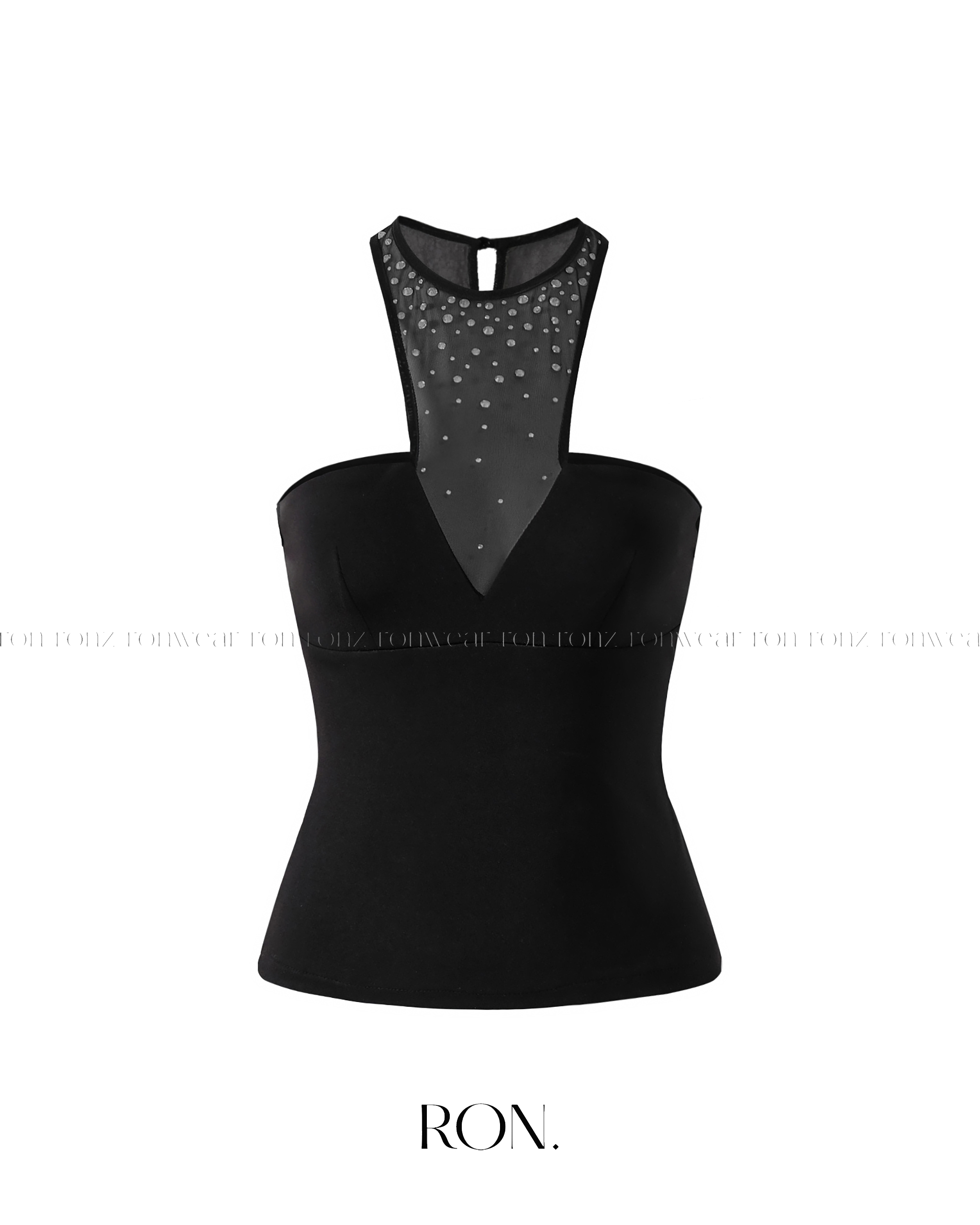 áo cổ lưới bling