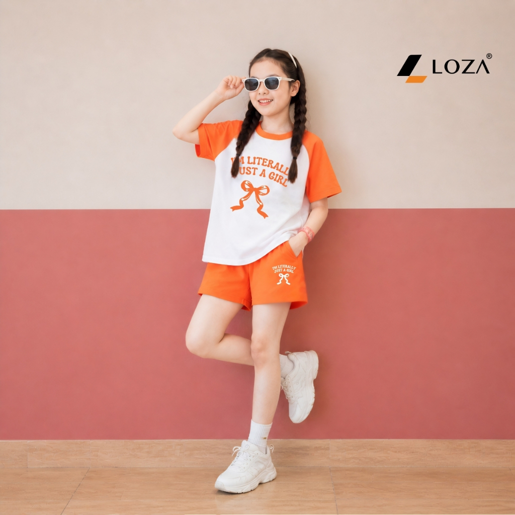 Set bộ phối màu bé gái hình nơ Just a girl - Loza Kids FB679_thumbnail_2