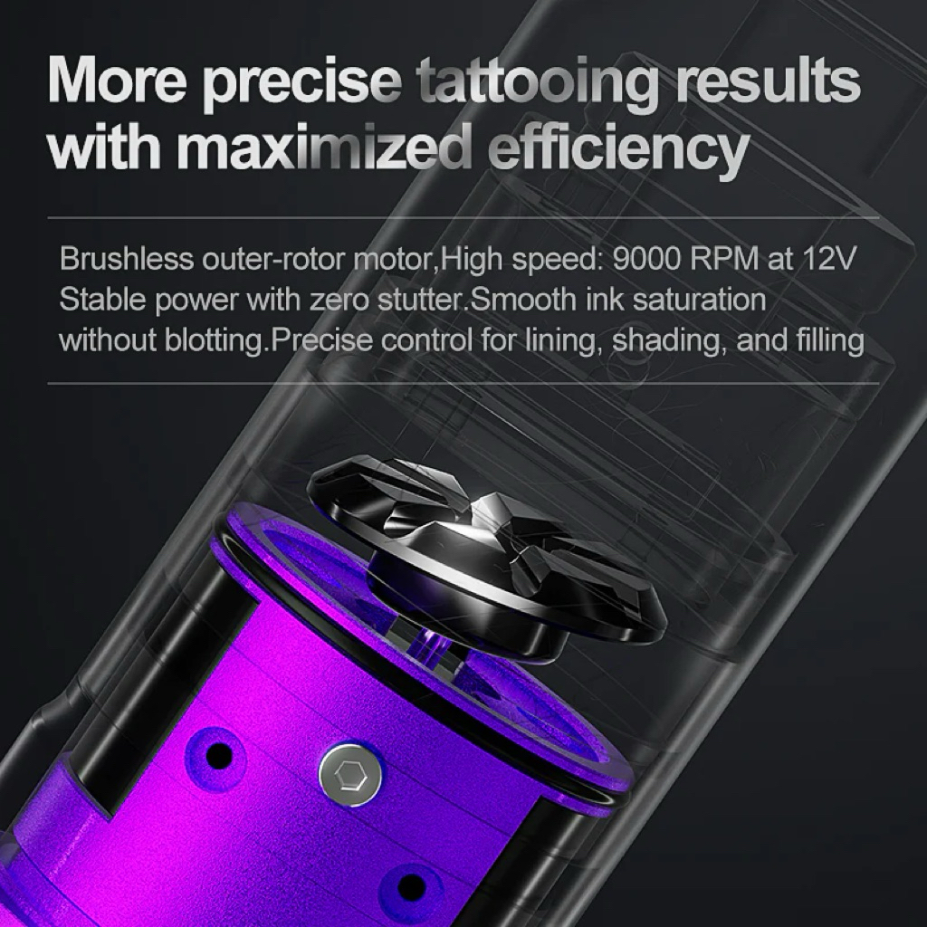 Black Widow Adjustable Stroke Wireless Tattoo Pen - Đập Hộp 🗃️ - Bảo hành 12 tháng_thumbnail_7
