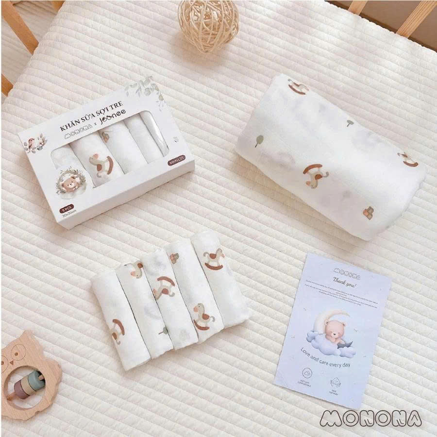 Set 5 khăn sữa sợi tre MONONA X JOONEE