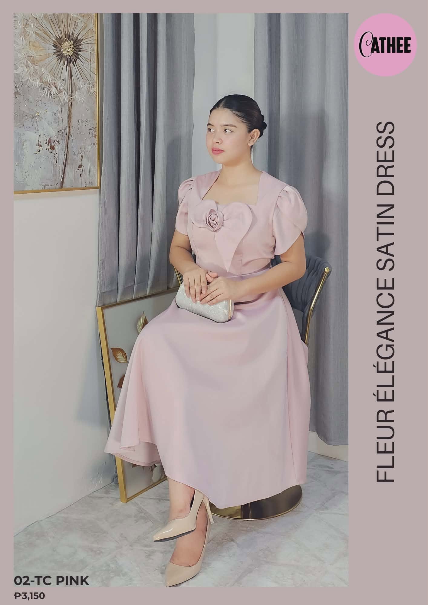 Fleur Élégance Satin Dress_thumbnail_1