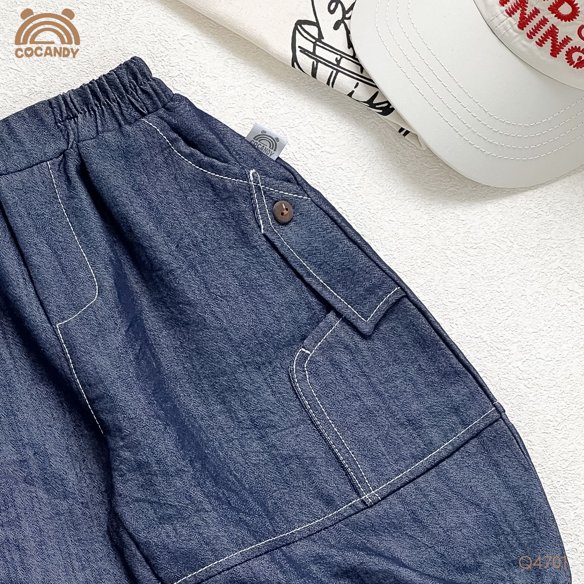 Quần lửng XANH DENIM viền chỉ ống bom_thumbnail_6