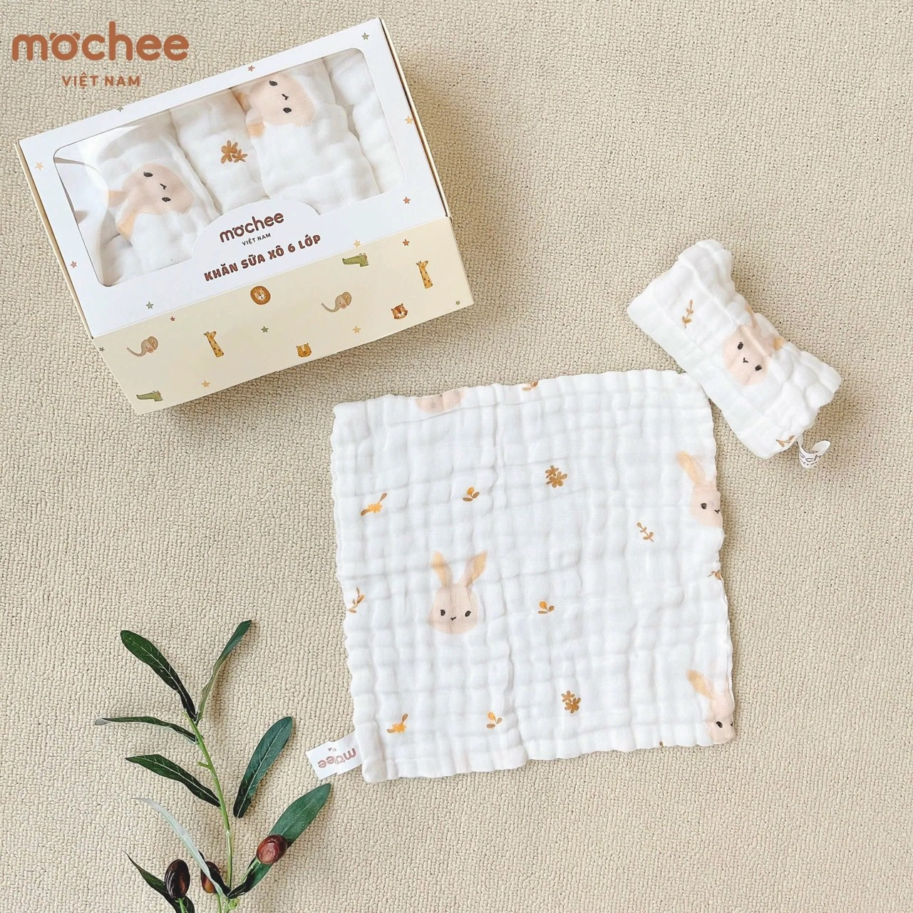 Set 5 khăn sữa xô 6 lớp Mochee_thumbnail_3