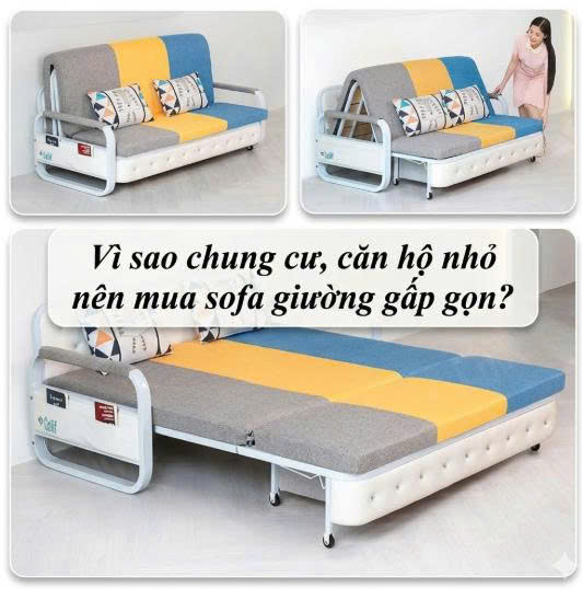 Vì sao chung cư, căn hộ nhỏ nên mua sofa giường gấp gọn?