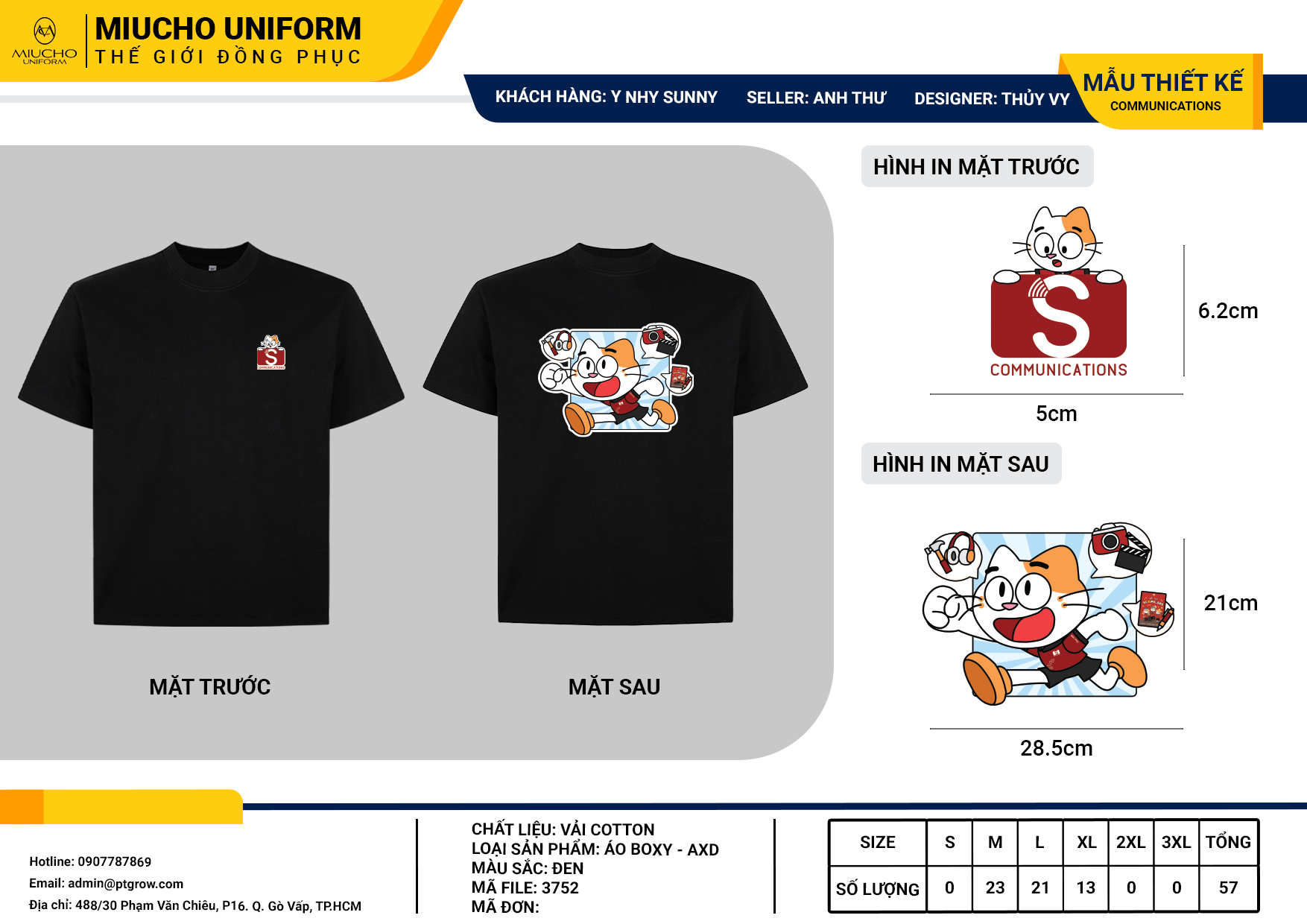 Áo thun thiết kế theo yêu cầu 3752