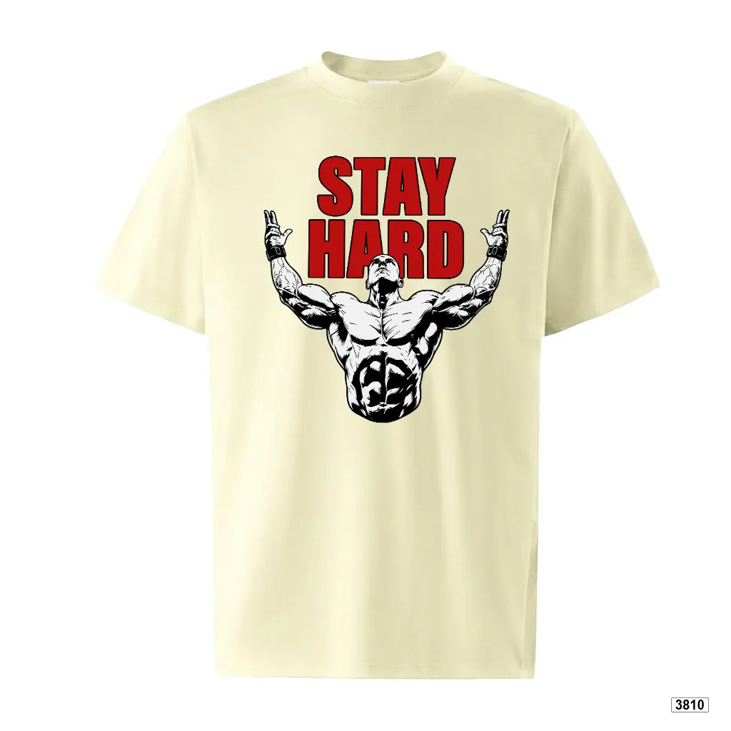 Áo thun nam form rộng style thể thao Stay Hard TeePrint 3810_thumbnail_8