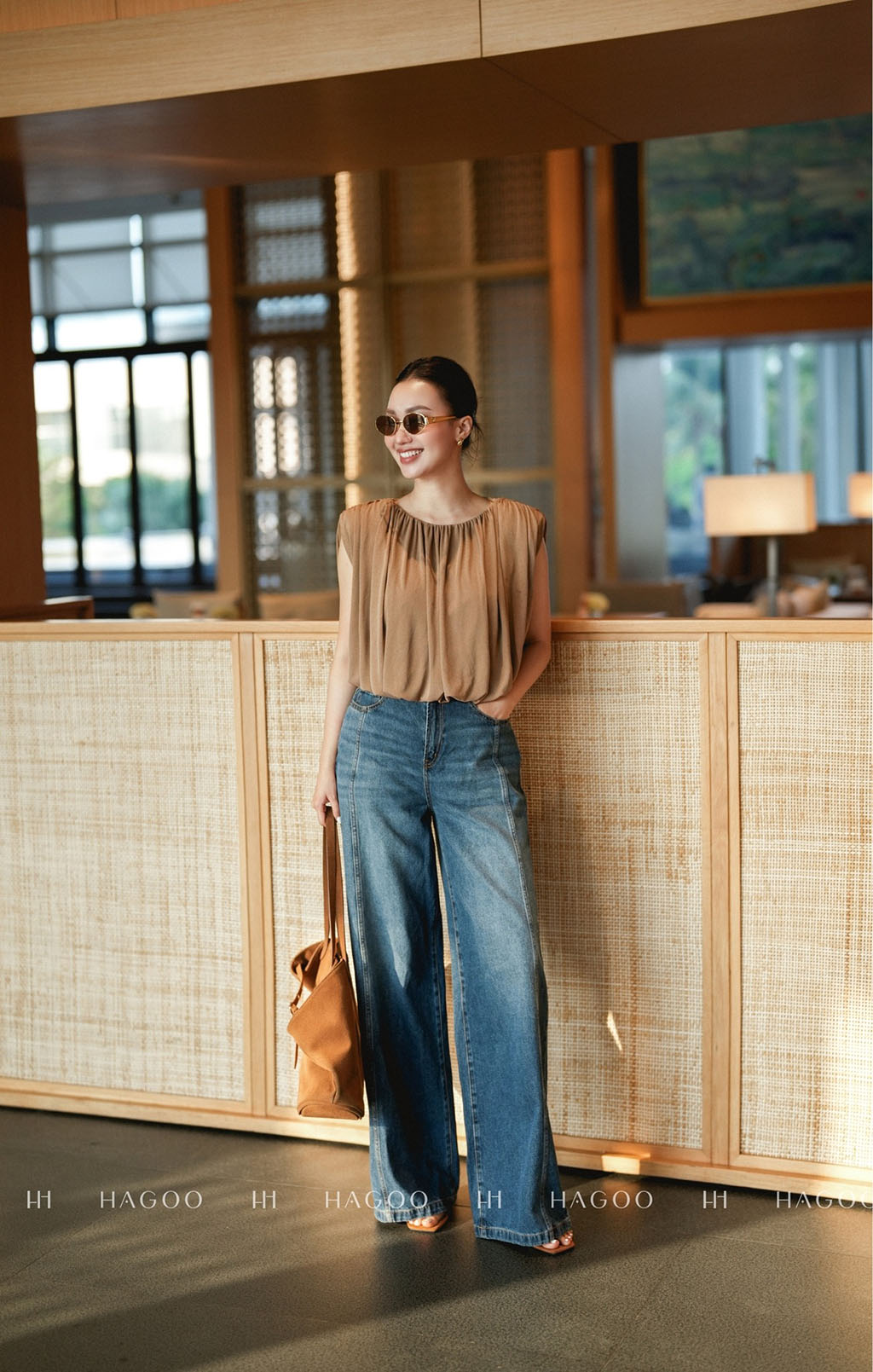 Áo rút nhún cotton HAGOO