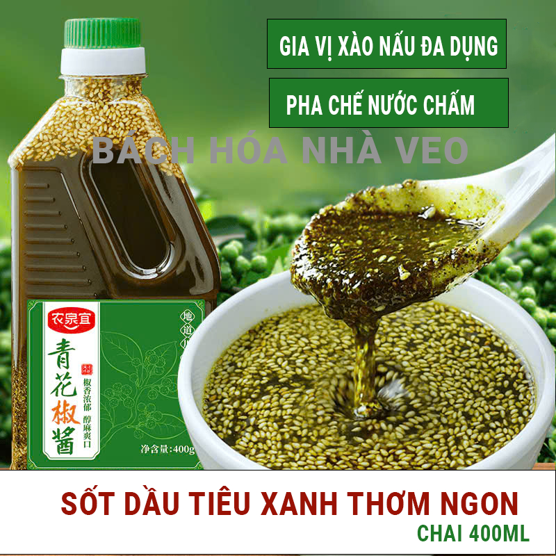 Dầu tiêu xanh, dầu tê, pha nước chấm và xào nấu theo hương vị trung hoa chai lớn 400g