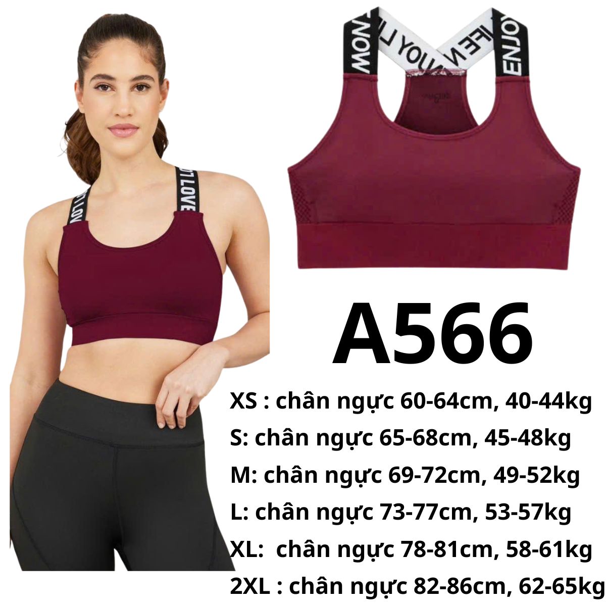 A566 - Bra thể thao dệt