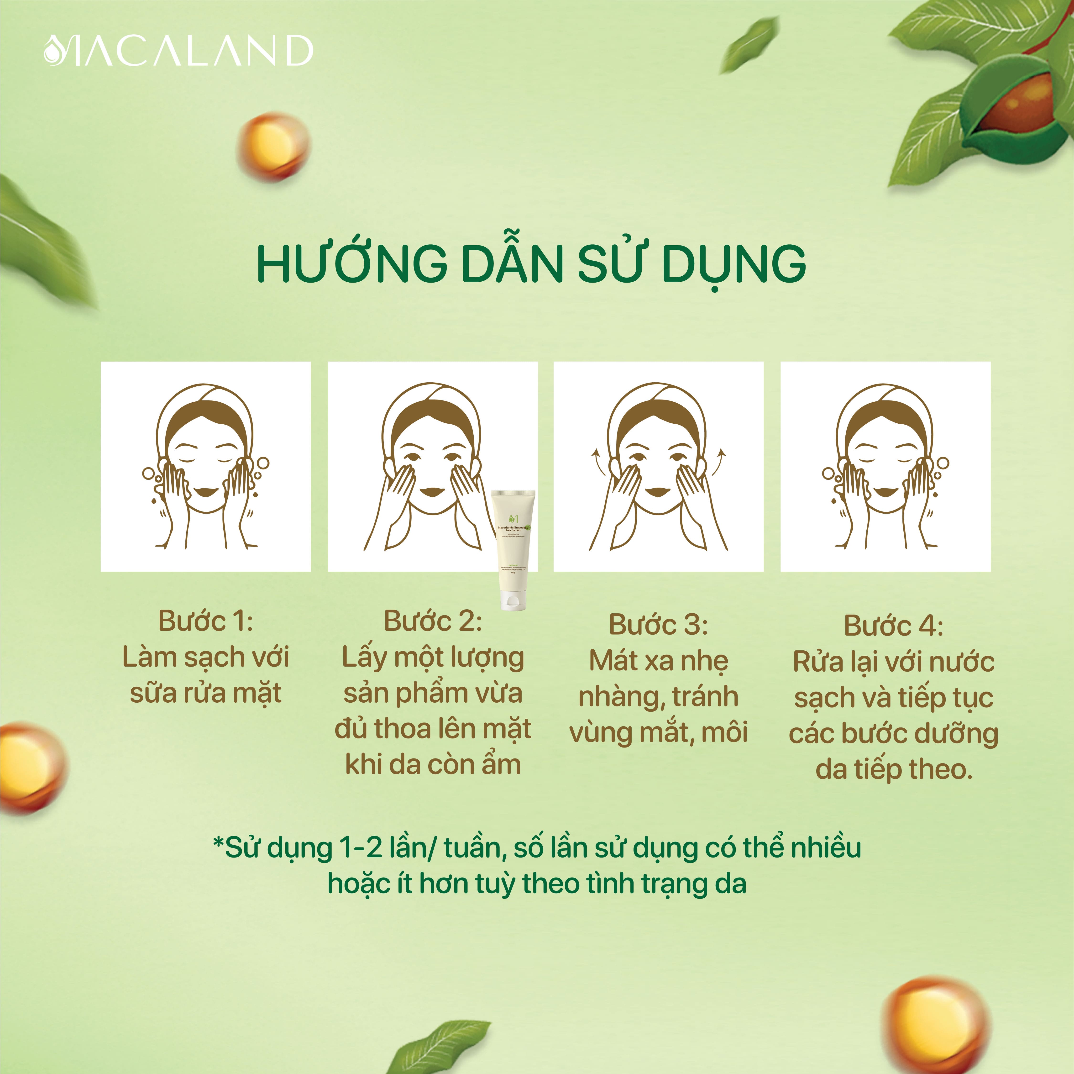 Tẩy Tế Bào Chết Da Mặt Mắc Ca 120g Làm Mịn Da Macaland - Macadamia Smoothing Face Scrub_thumbnail_5