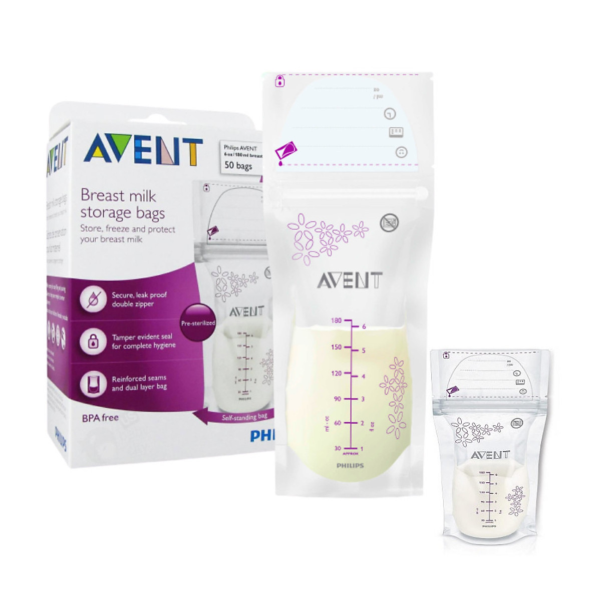Túi trữ sữa Avent 180ml