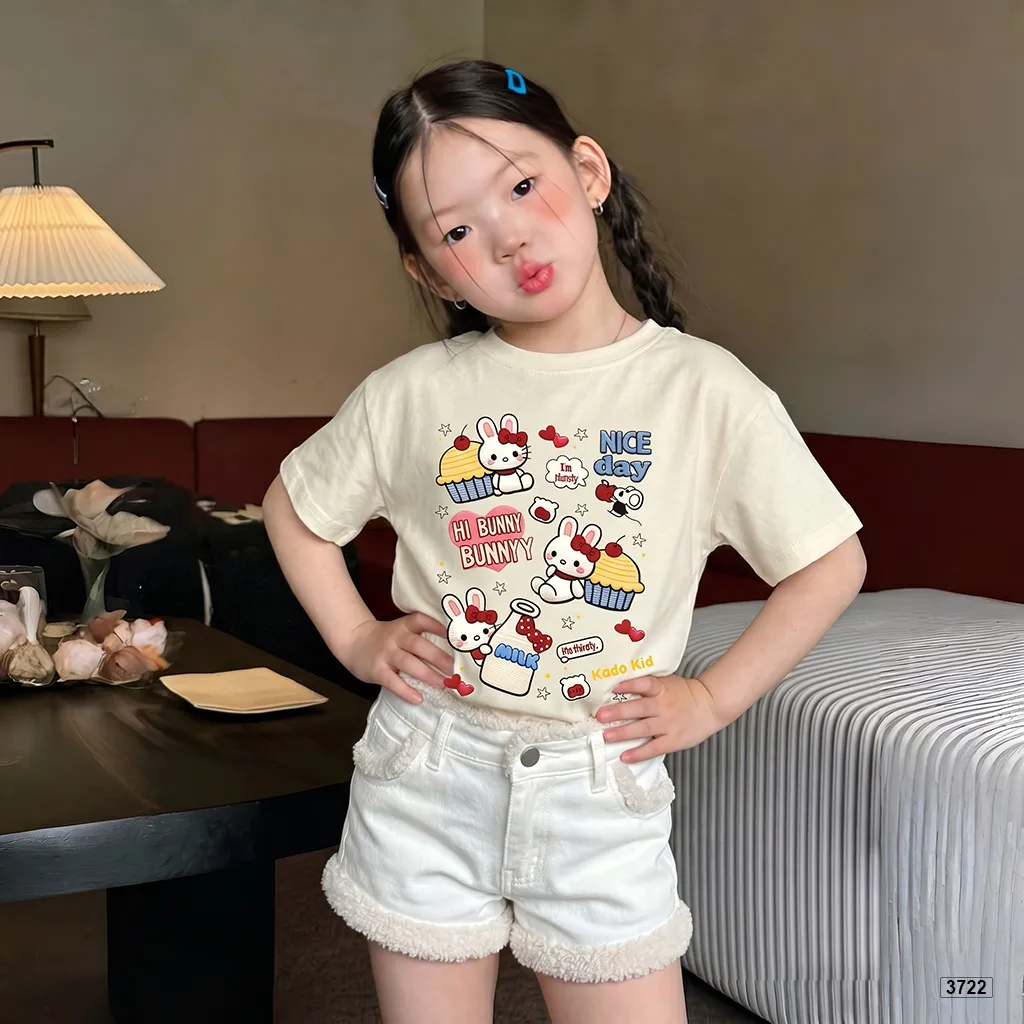 Áo thun bé gái chất thoáng mát Bunny đáng yêu Kado 3722_thumbnail_5