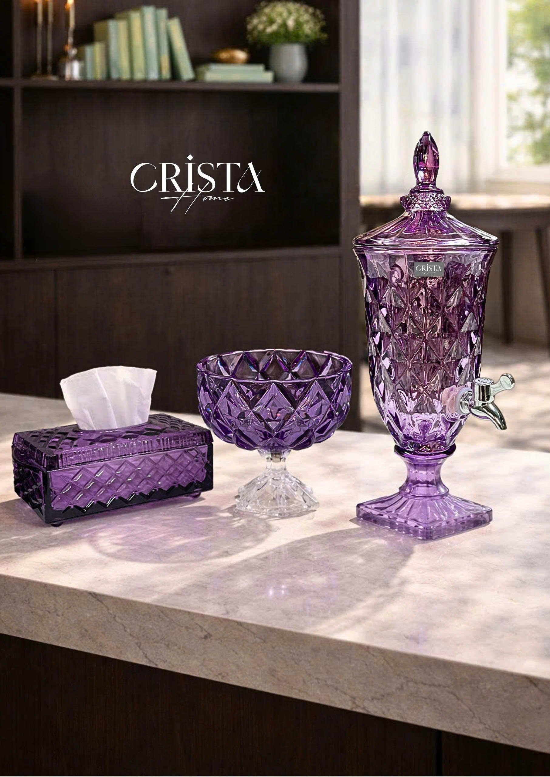 Bình thủy tinh vân kim cương có vòi 2L CRISTA HOME_thumbnail_14