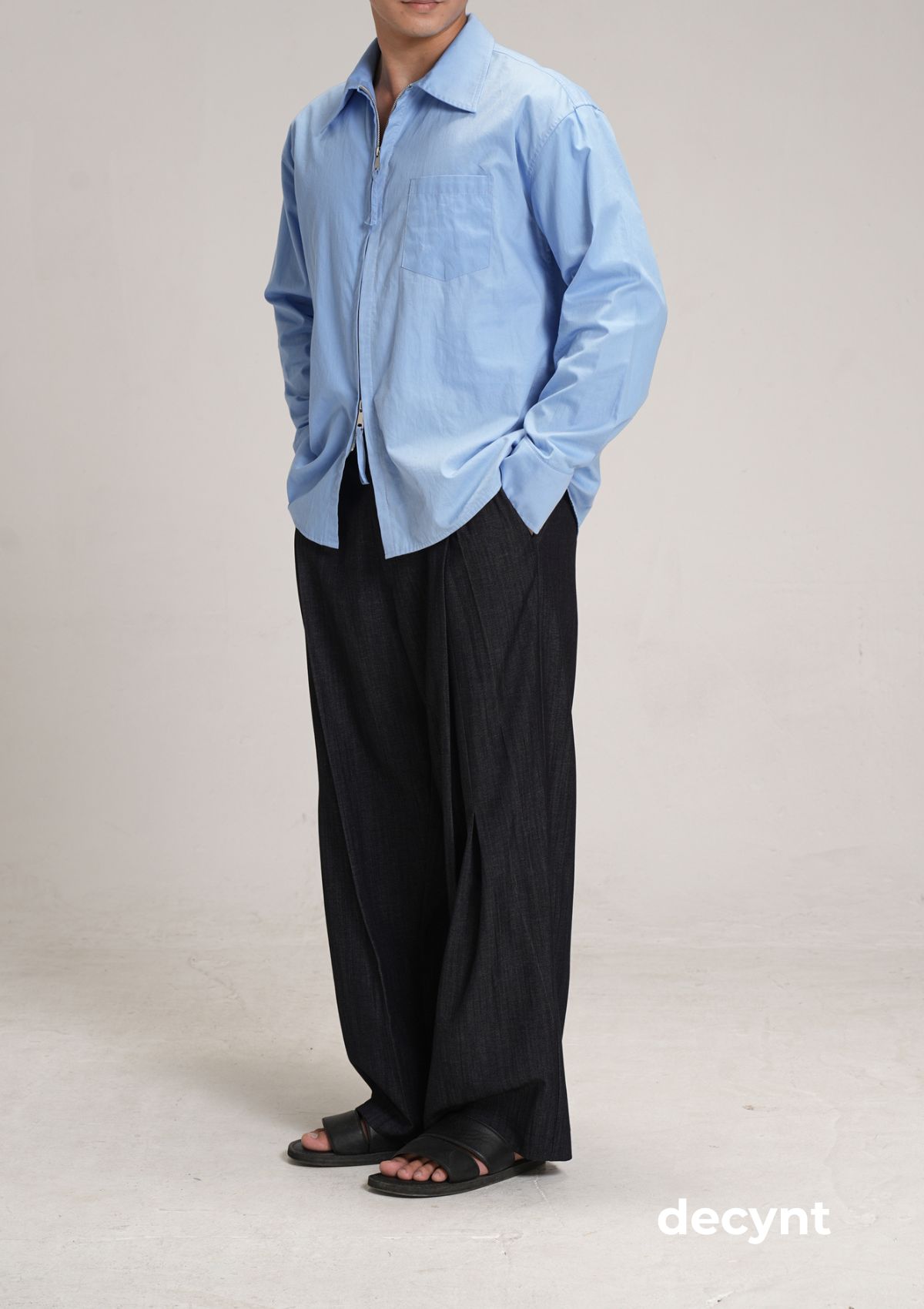 decynt Shirt 03 - Áo sơ mi khoá kéo 2 chiều chất liệu 100% cotton_thumbnail_10