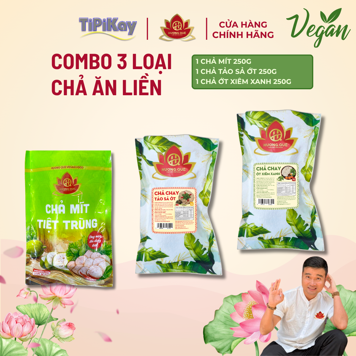 [Combo 3 món] 1 Chả Mít + 1 Chả Tảo Sả Ớt 250g + 1  Chả Ớt Xiêm Xanh 250g
