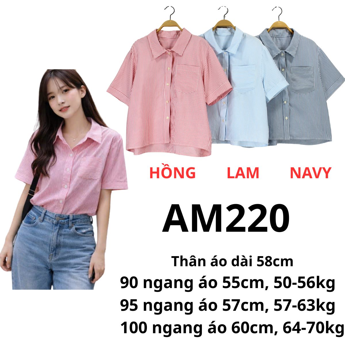 AM220- Áo sơ mi Hàn TN
